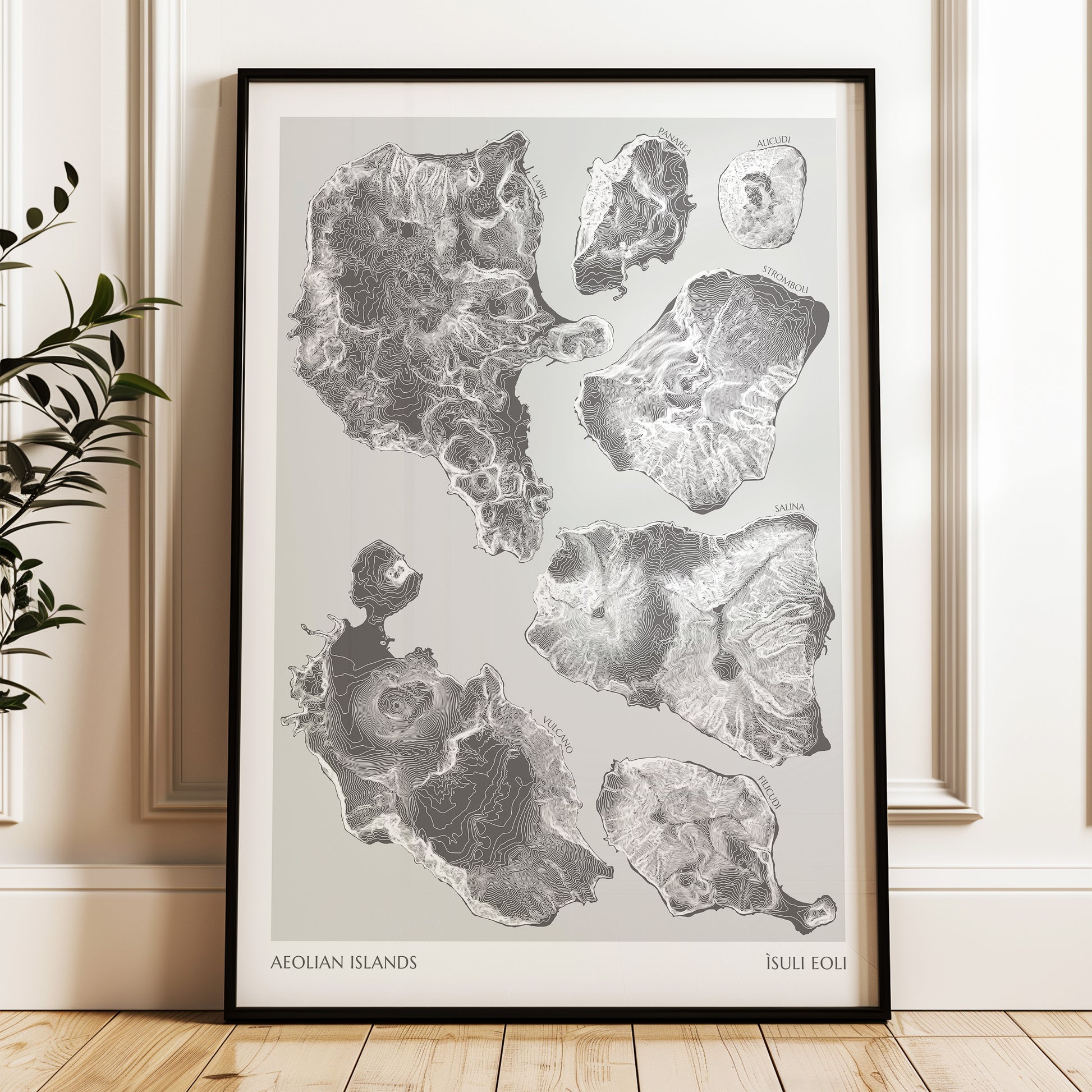 Aeolian Islands Map Print