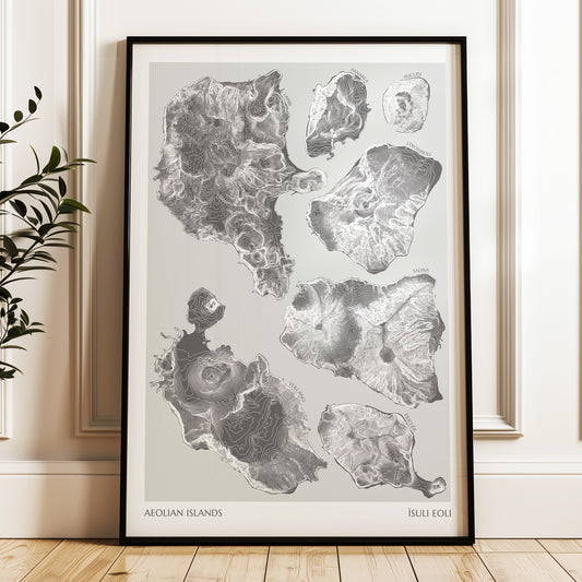 Aeolian Islands Map Print
