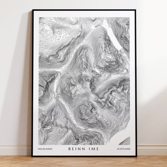 Beinn Ime Munro Print | Munro Map Poster