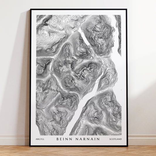 Beinn Narnain Munro Print | Munro Map Poster