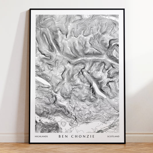 Ben Chonzie Munro Print | Munro Map Poster