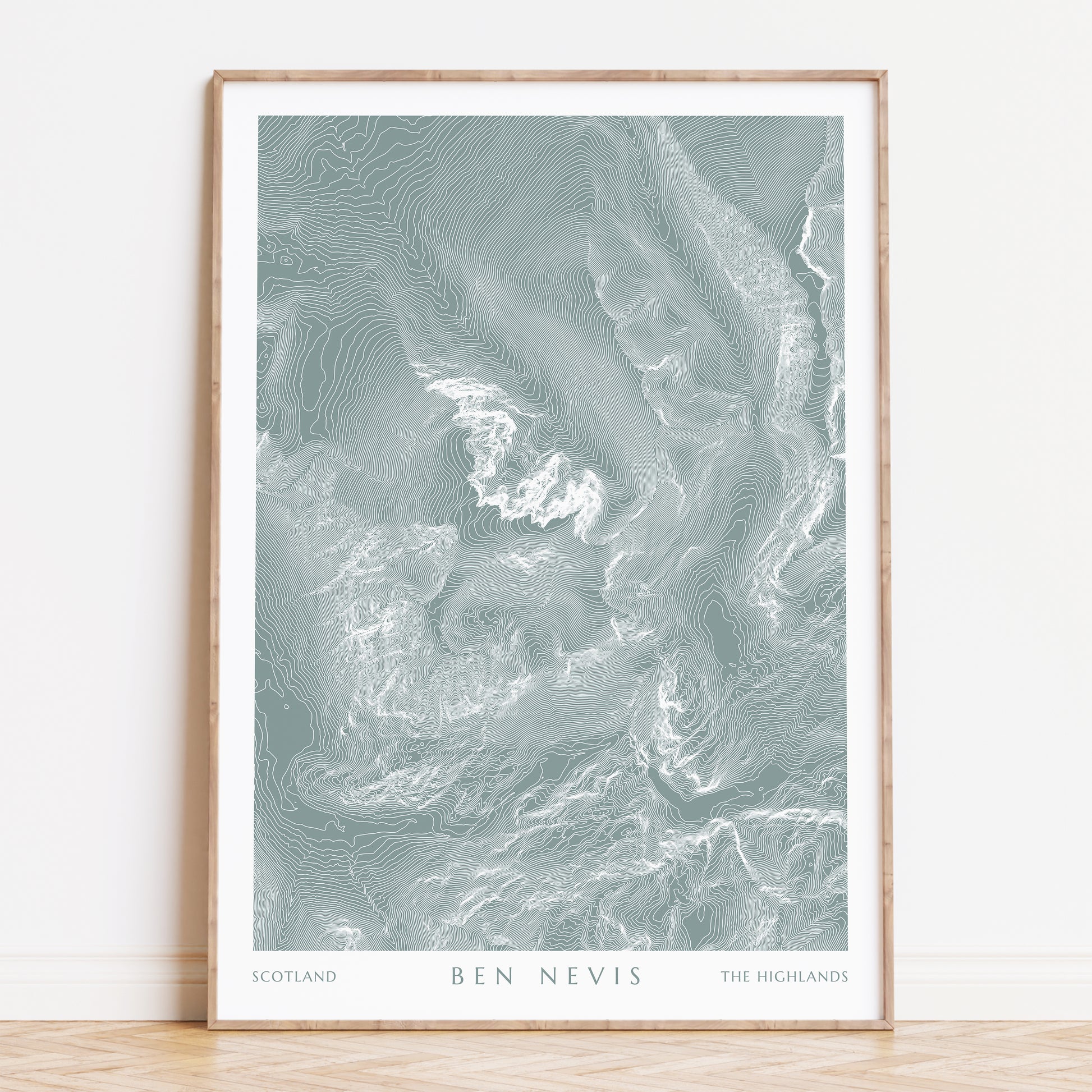 Ben Nevis Print Scotland Topographic Contour Map