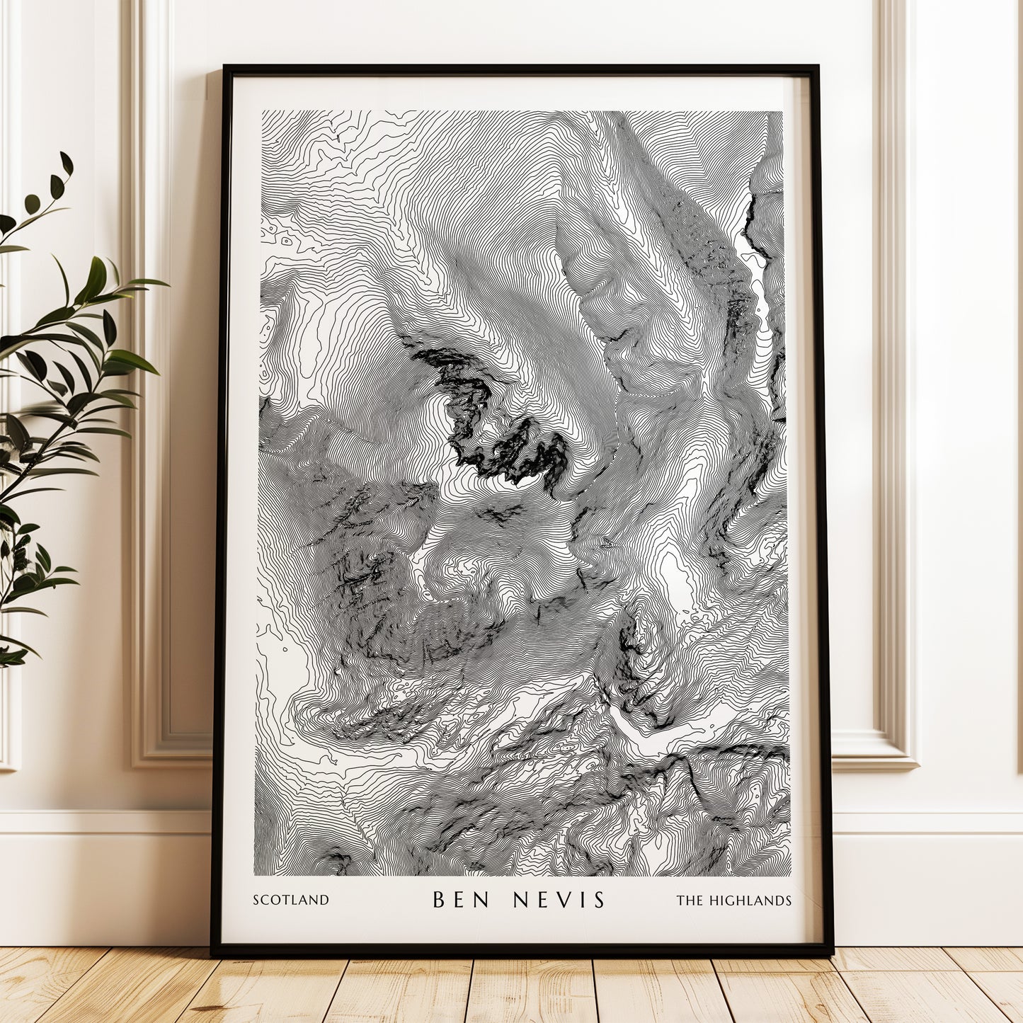 Ben Nevis Print Topographic Map Poster
