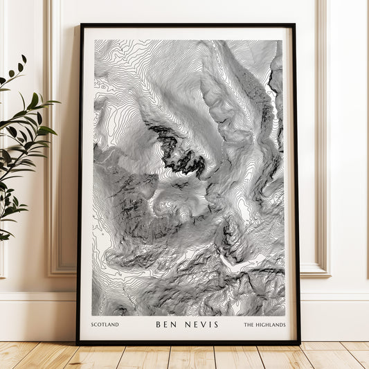 Ben Nevis Print Topographic Map Poster