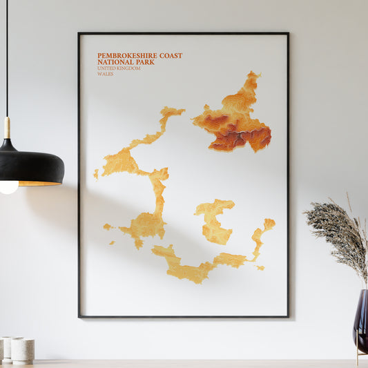 Pembrokeshire Coast National Park Print Topographic Map