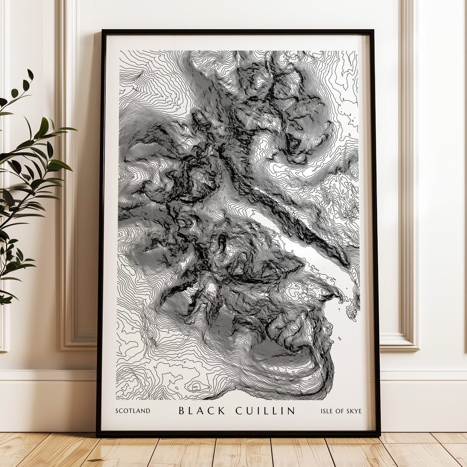 Black Cuillin Map Isle of Skye Print