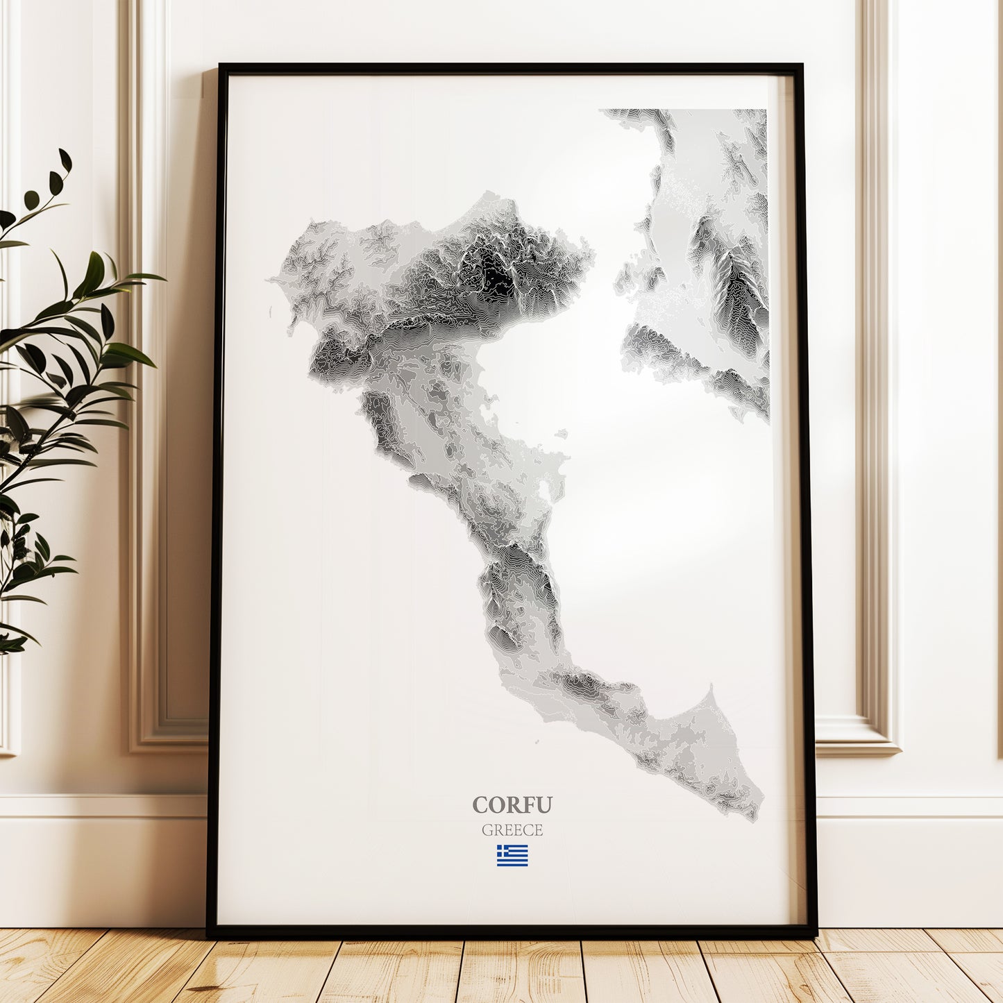 Corfu Map Print
