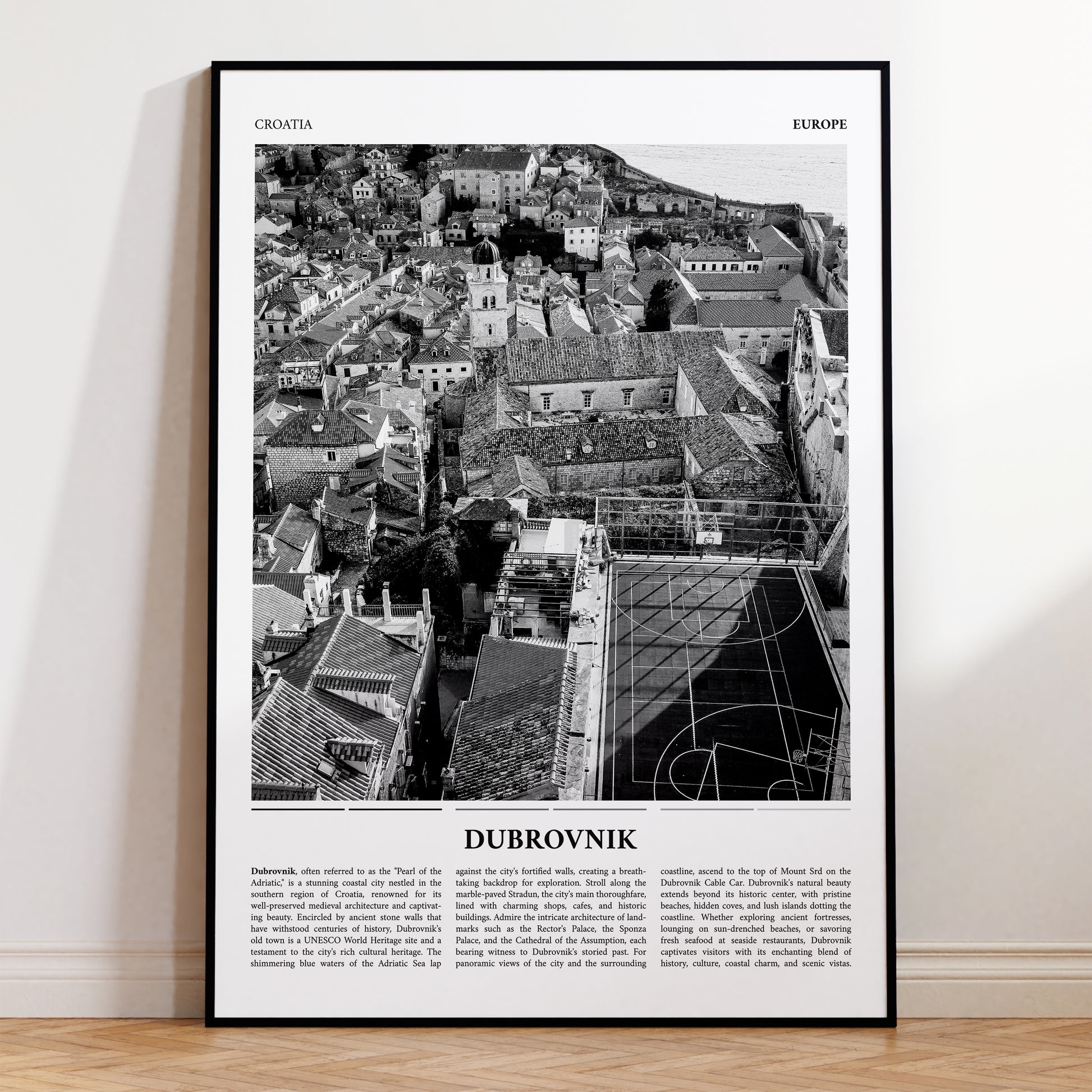 Dubrovnik Croatia Photograph Travel Poster Print