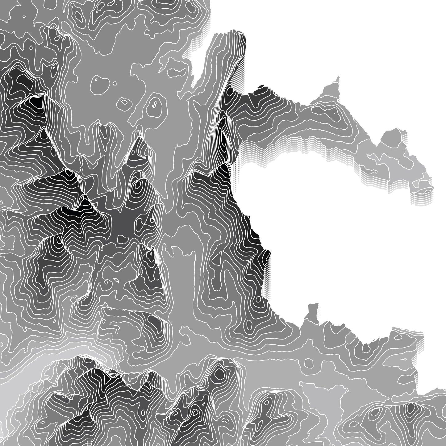 Galloway Forest topographic print