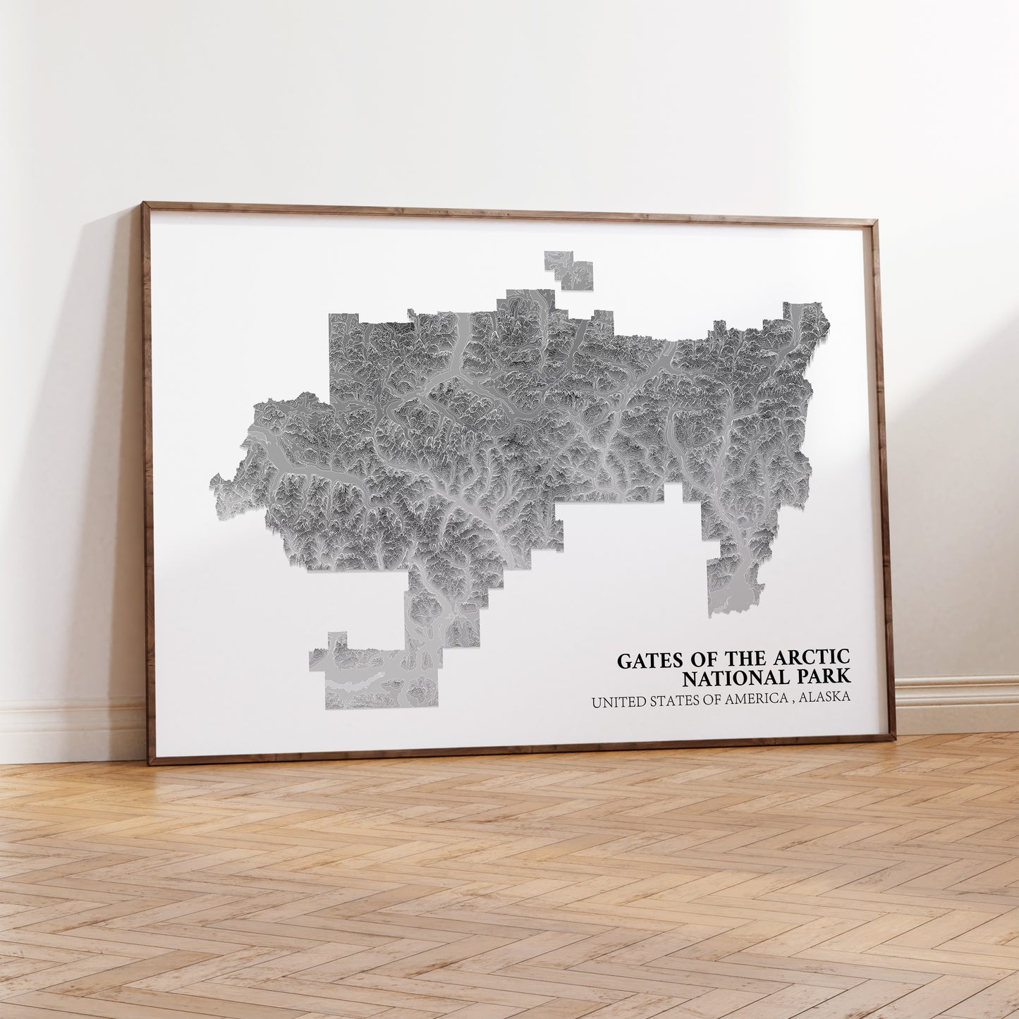 Gates of the arctic national park topographic map