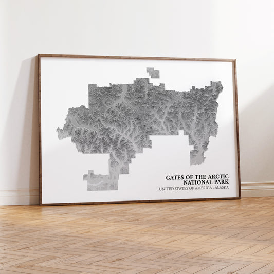 Gates of the arctic national park topographic map