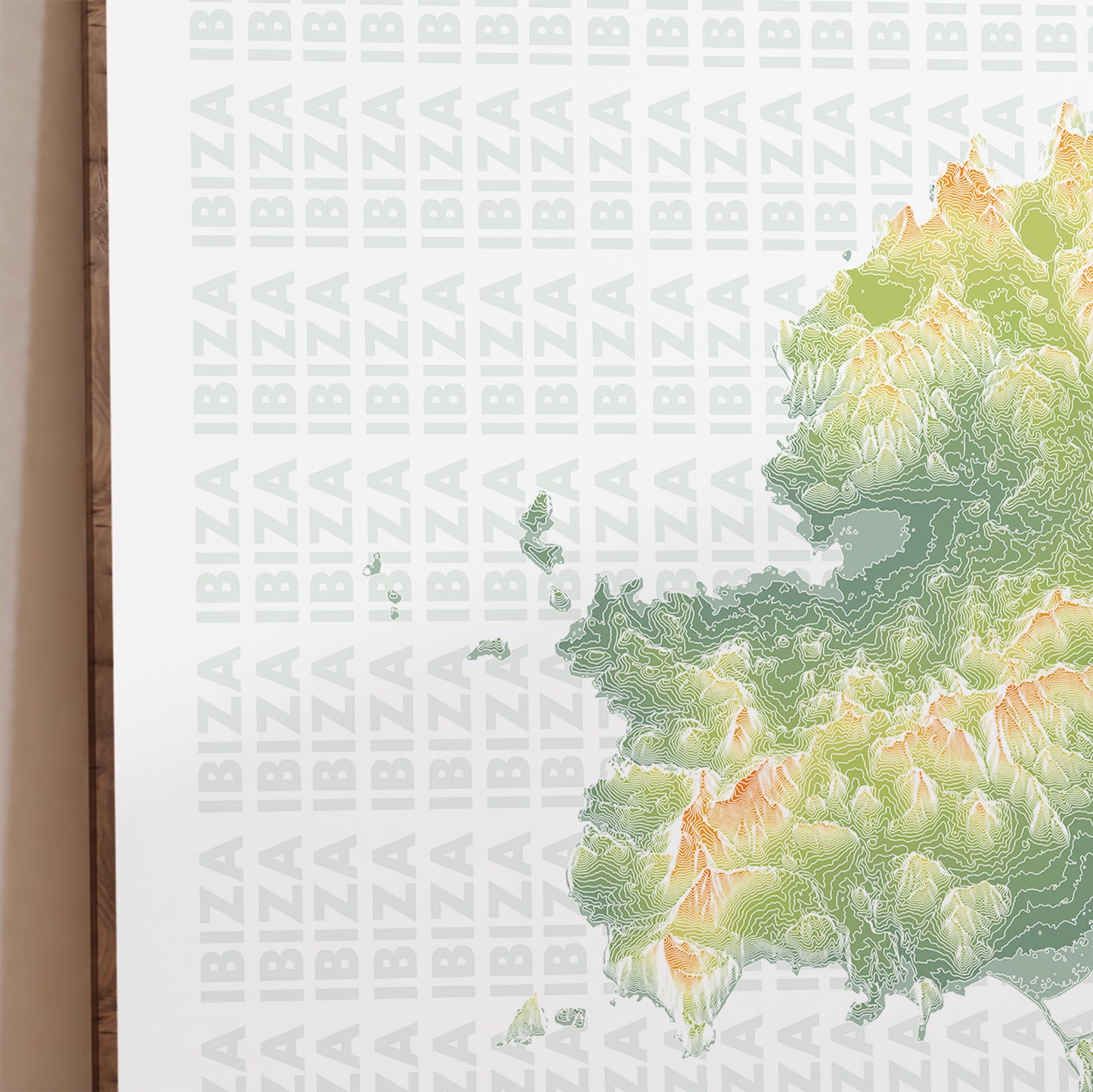 Ibiza Map Poster Print