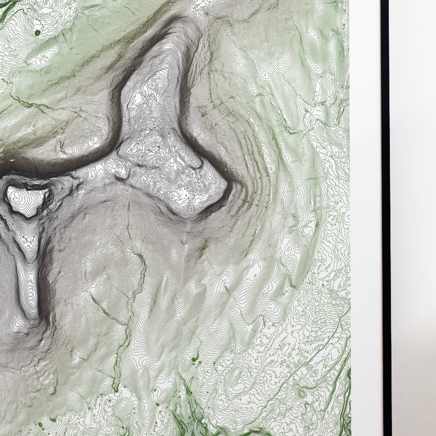 Ingleborough Map Print Yorkshire 3 Peaks Poster