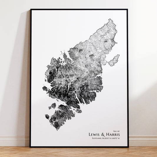 Isle of Lewis and Harris Map Poster