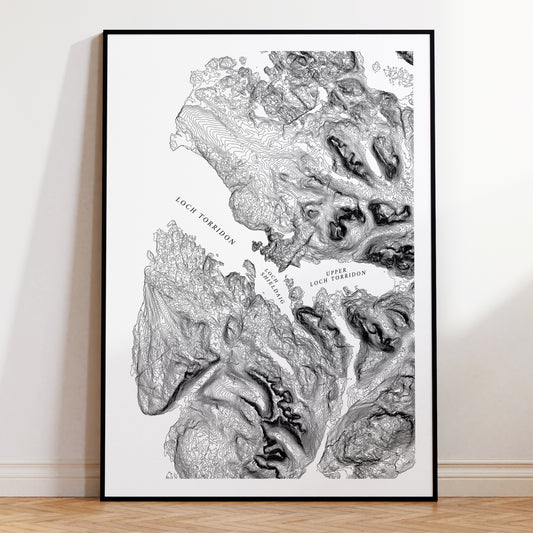 Loch Torridon Print Topographic Map Poster