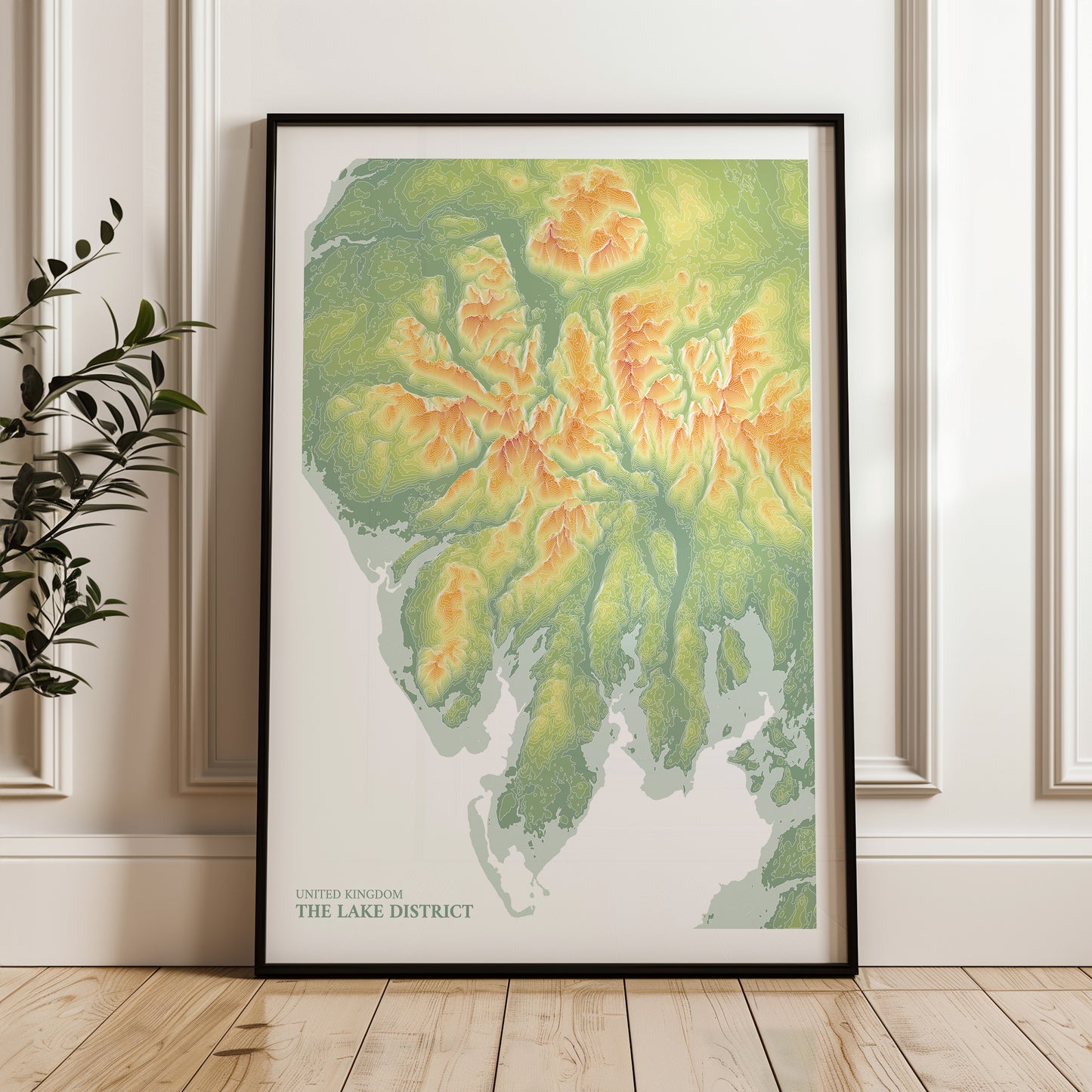 Lake District Print Topographic  Map