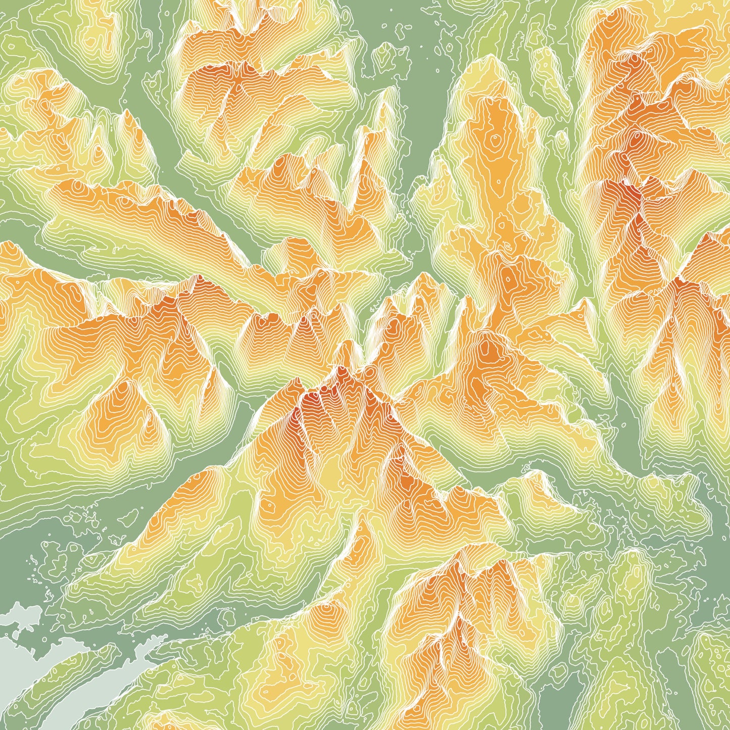 Lake District Print Topographic  Map