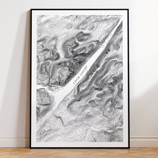 Loch Lochy Print Topographic Map