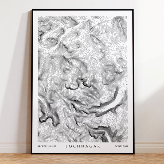Lochnagar Munro Print | Munro Map Poster