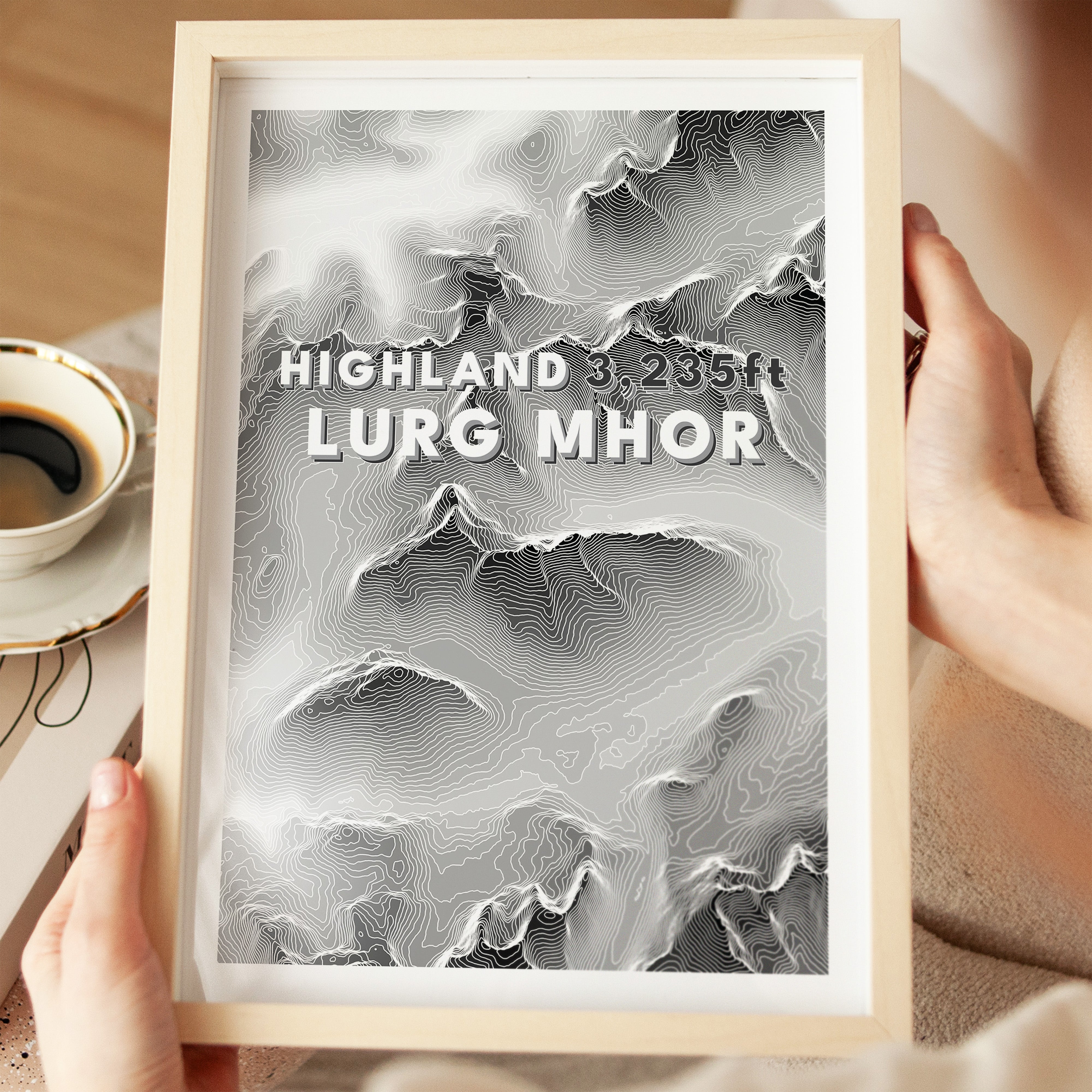 Lurg Mhor Munro Print Topographic Map Poster Outandbackstudio lurg-mhor-munro-print-topographic-map-poster-outandbackstudio