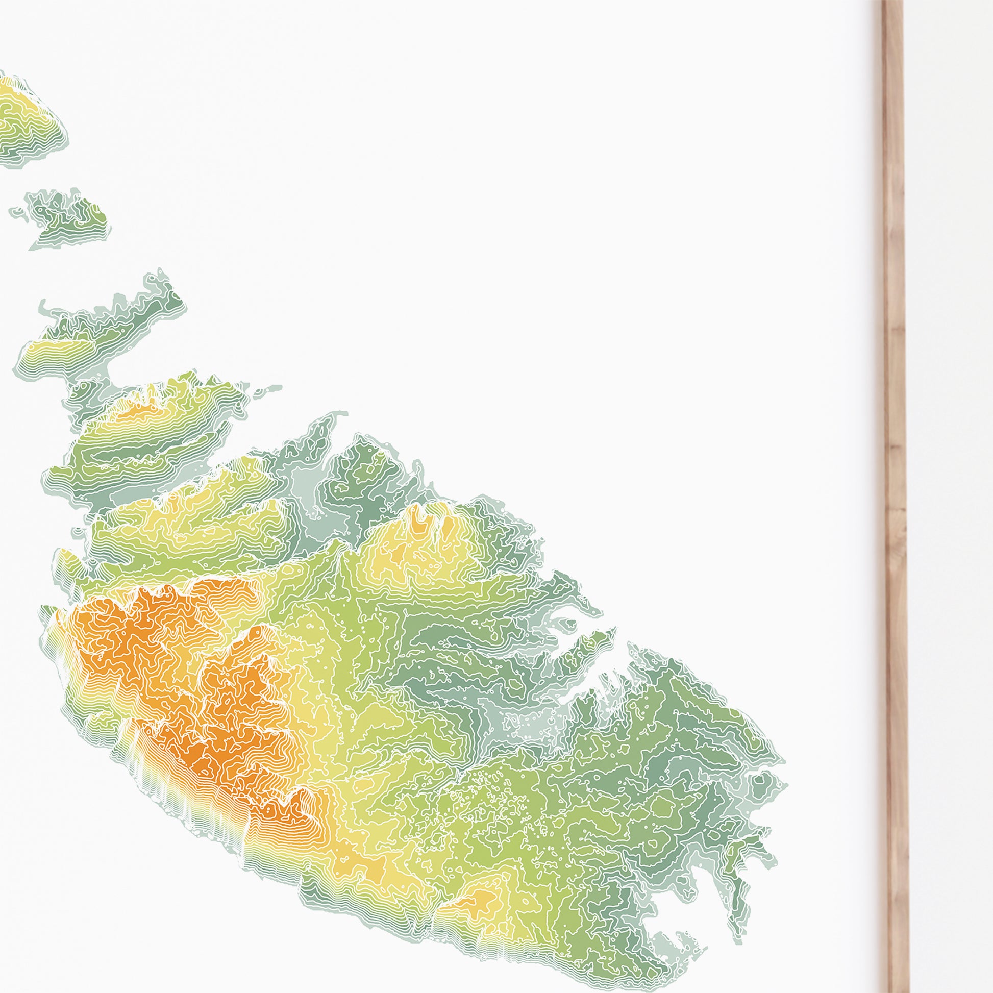 Malta topographic map