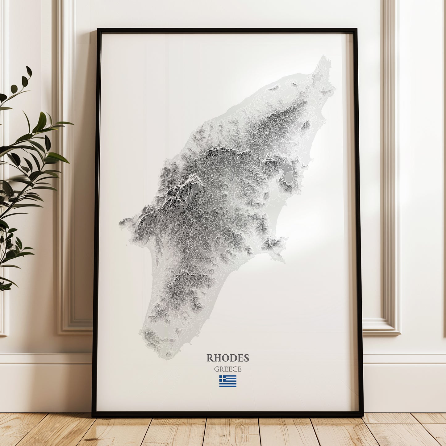 Map of Rhodes Poster