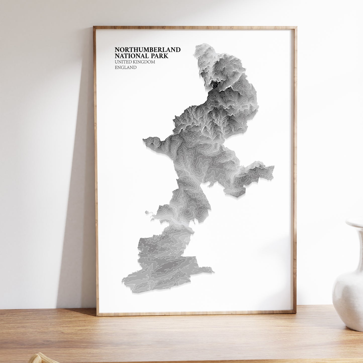 Northumberland National Park Map Print Topographic Poster