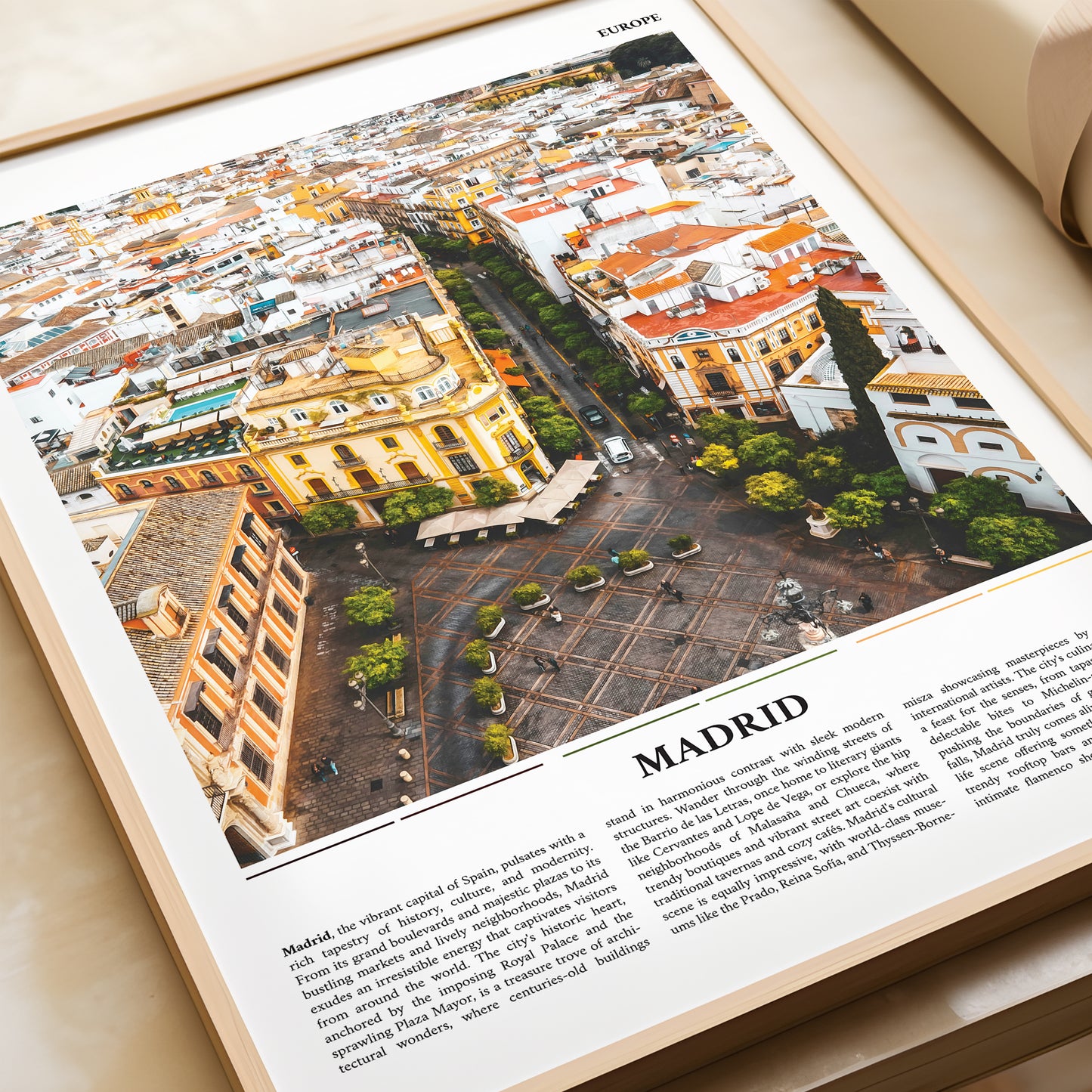 Spain Painting Style Travel Poster Print