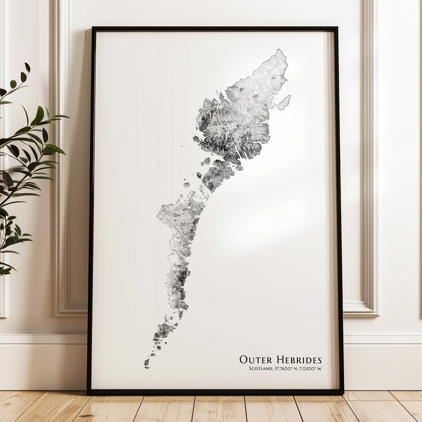 Outer Hebrides Map Poster Topographic Print