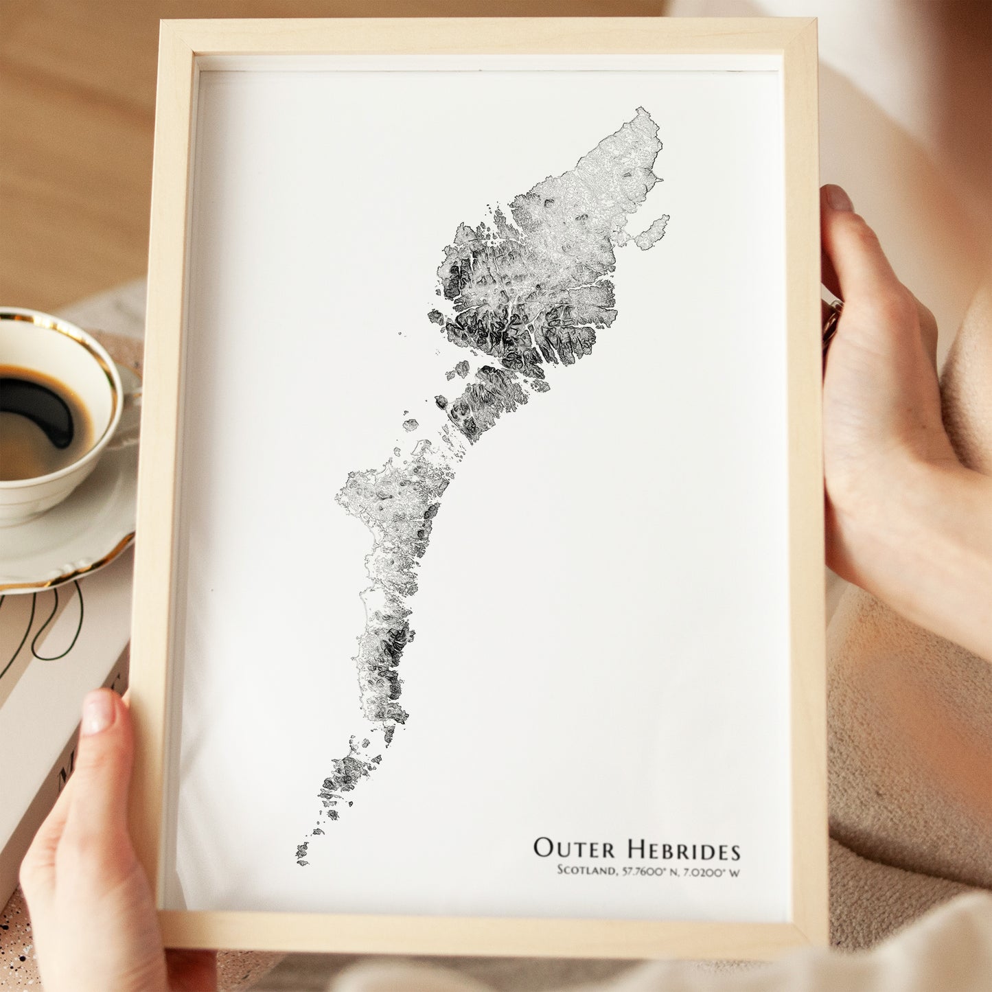 Outer Hebrides Map Poster Topographic Print