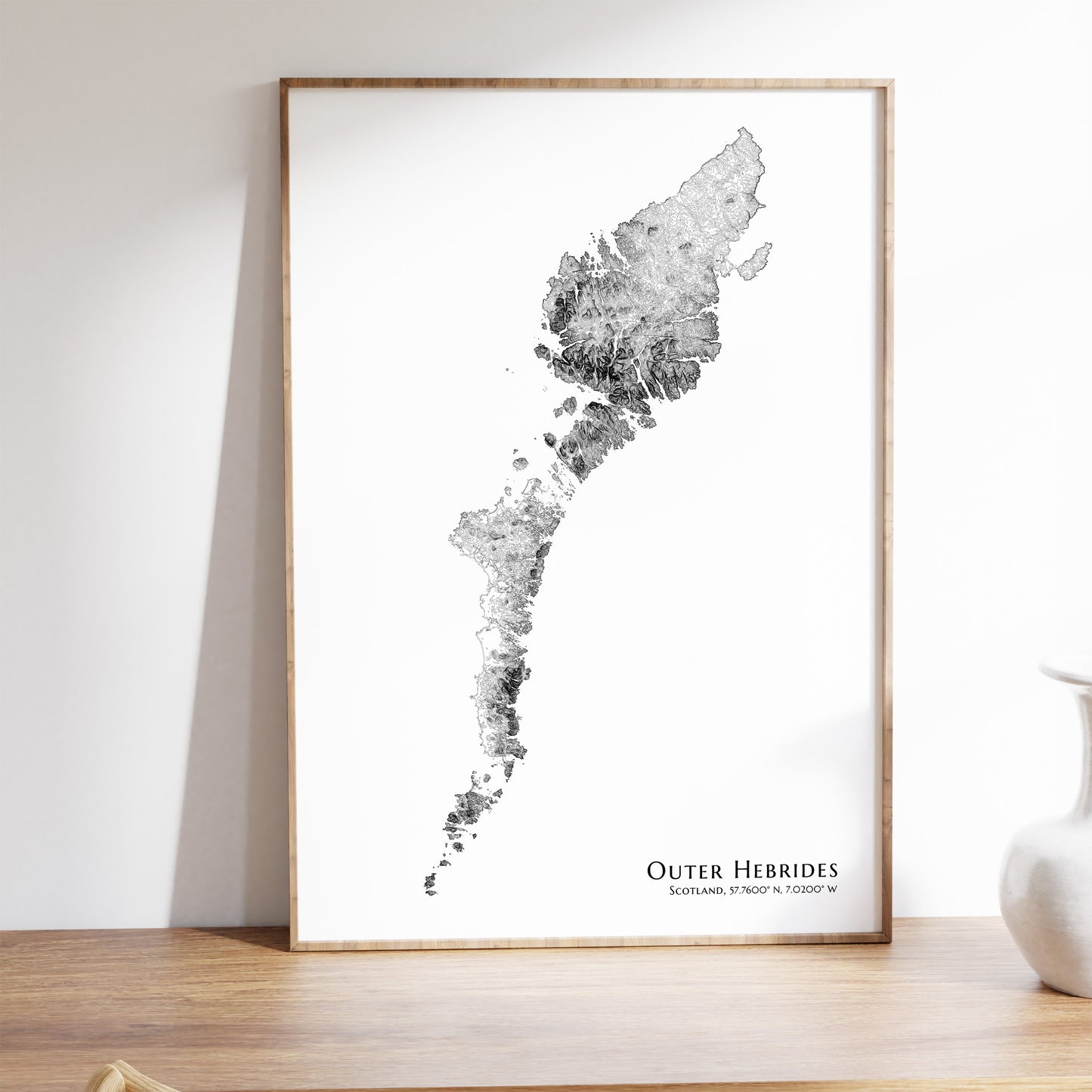 Outer Hebrides Map Poster Topographic Print
