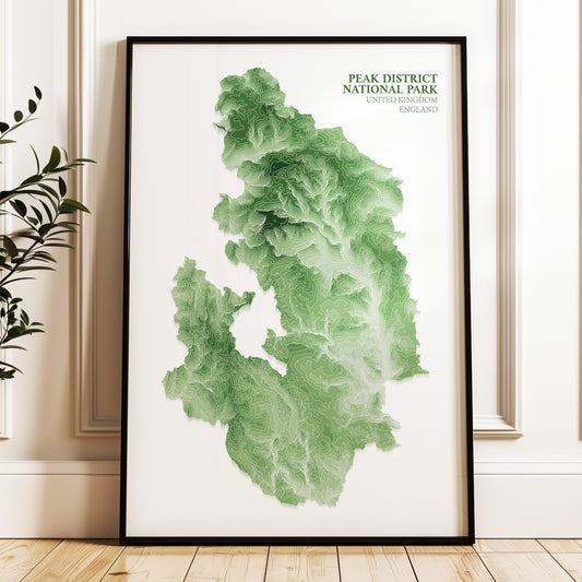 The Peak District Print National Park Topographic Map