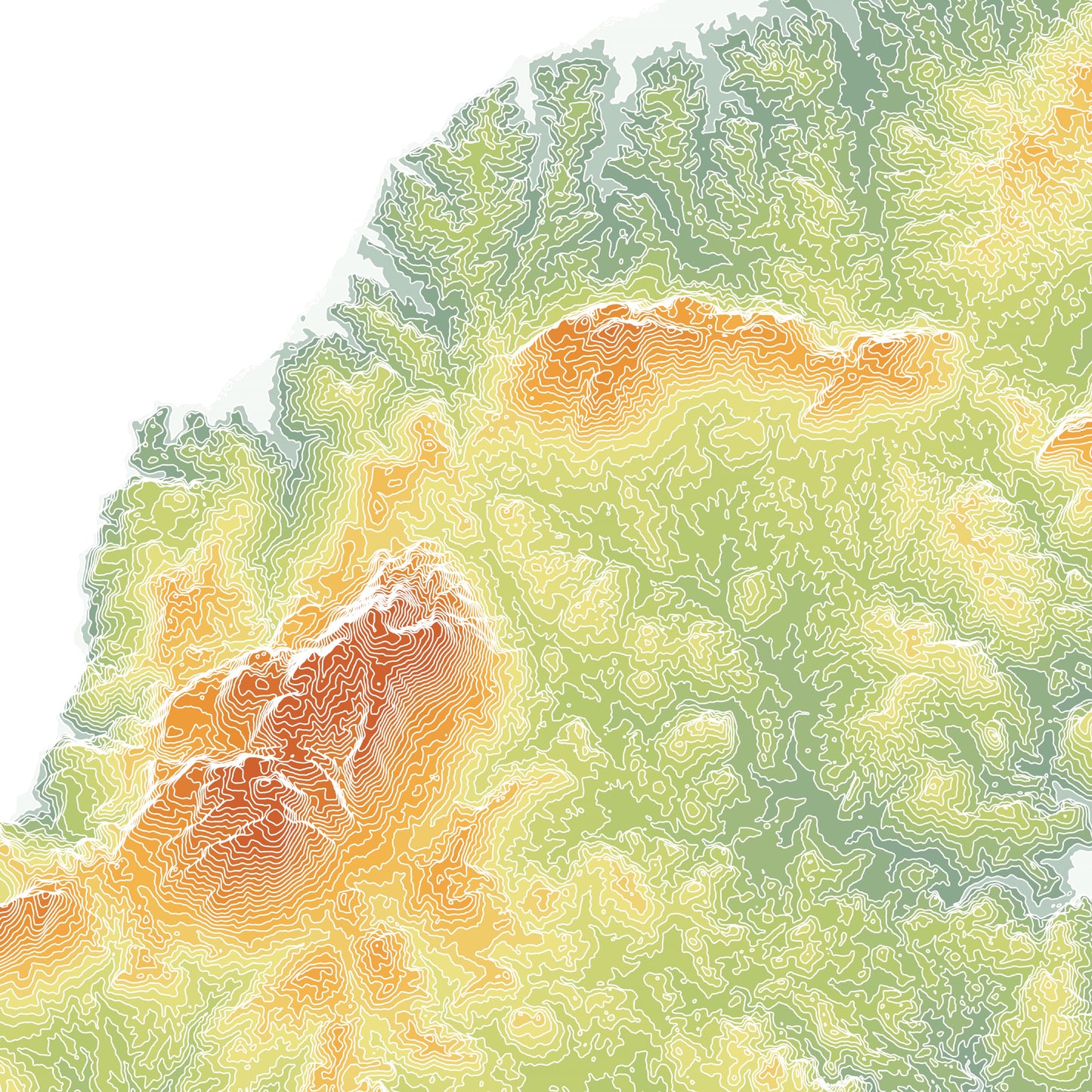 Rhodes Topographic Map