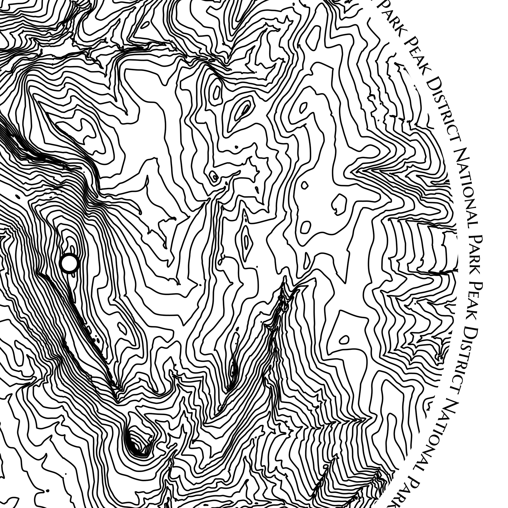 The Roaches Print Peak District Topographic Map