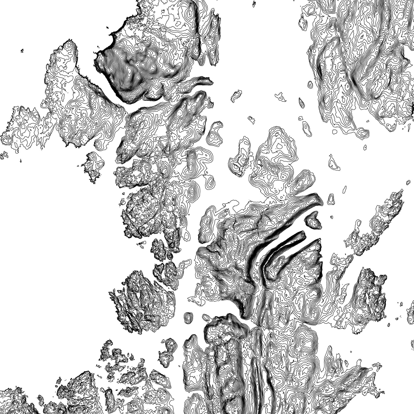 Shetland Islands Topographic map