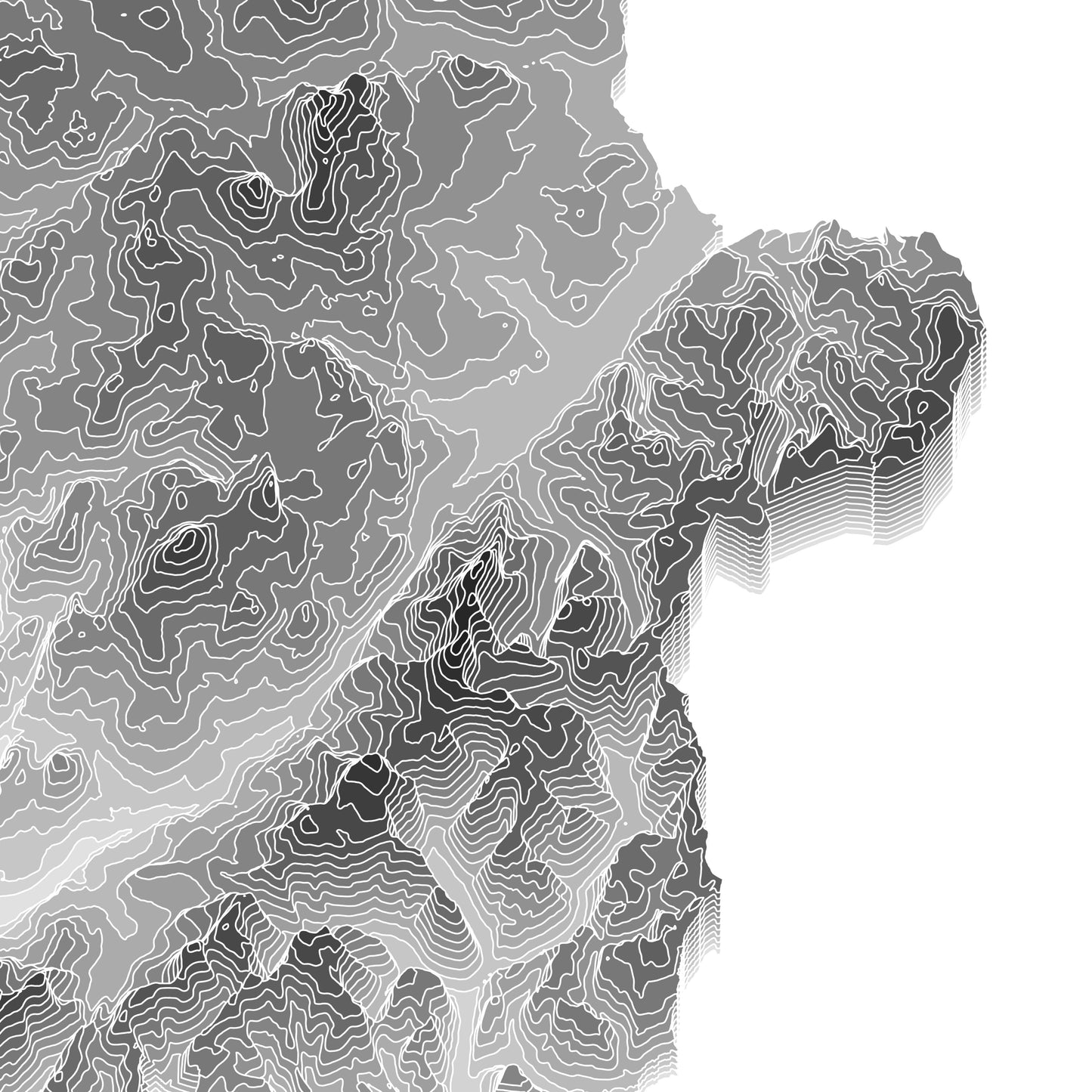 Snowdonia Topographic Map Print