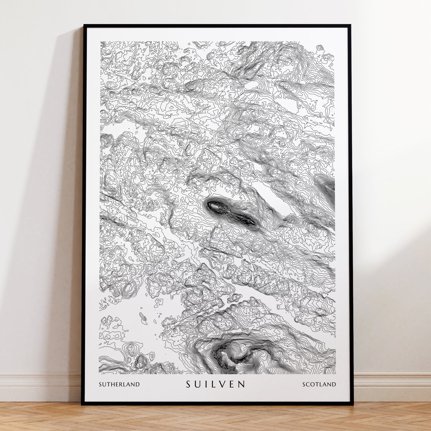 Suilven Topographic Map Scottish Highlands Print