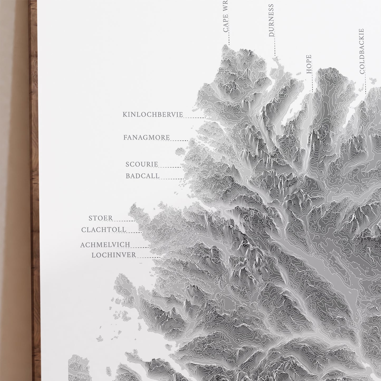 Sutherland & Caithness Print Scotland Topographic Map