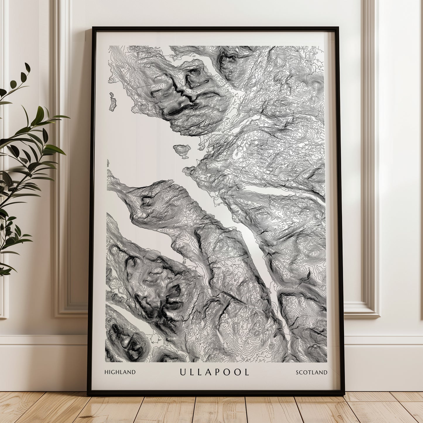 Ullapool Print Scotland Topographic Map Poster