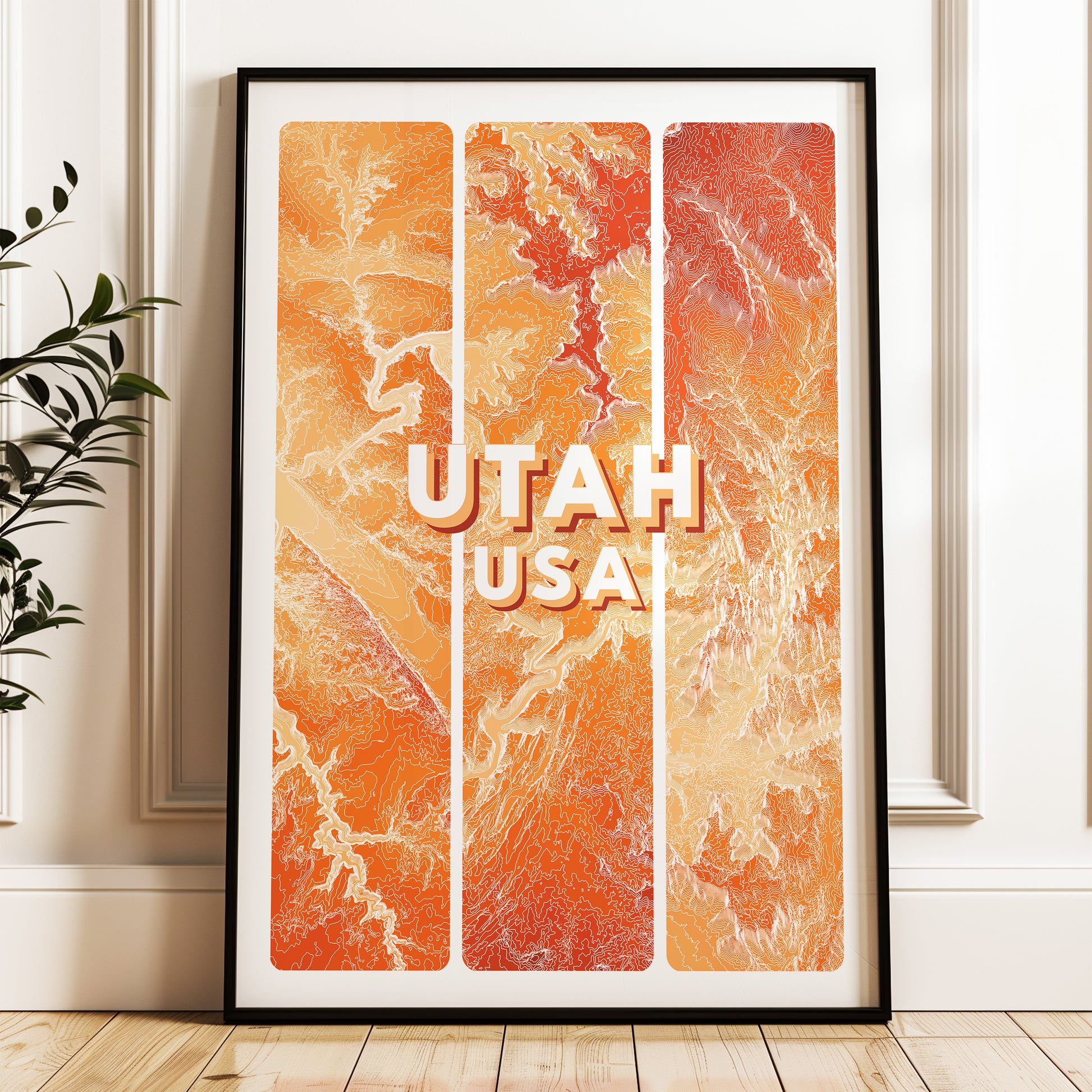 Utah Poster Topographic Print