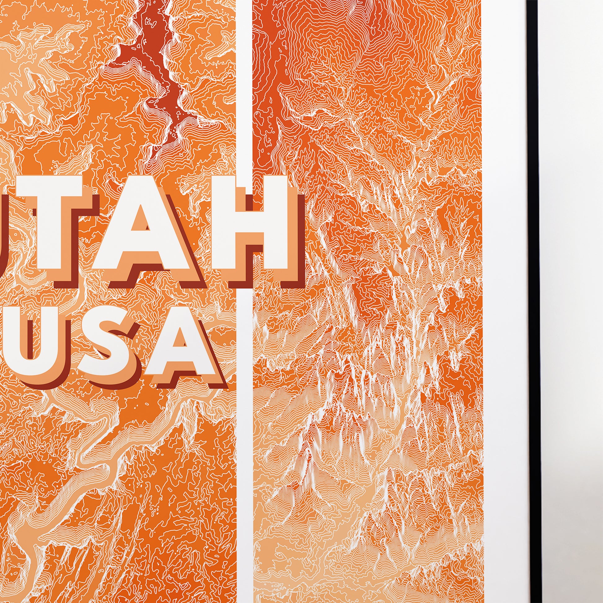 Utah Print Map Topographic