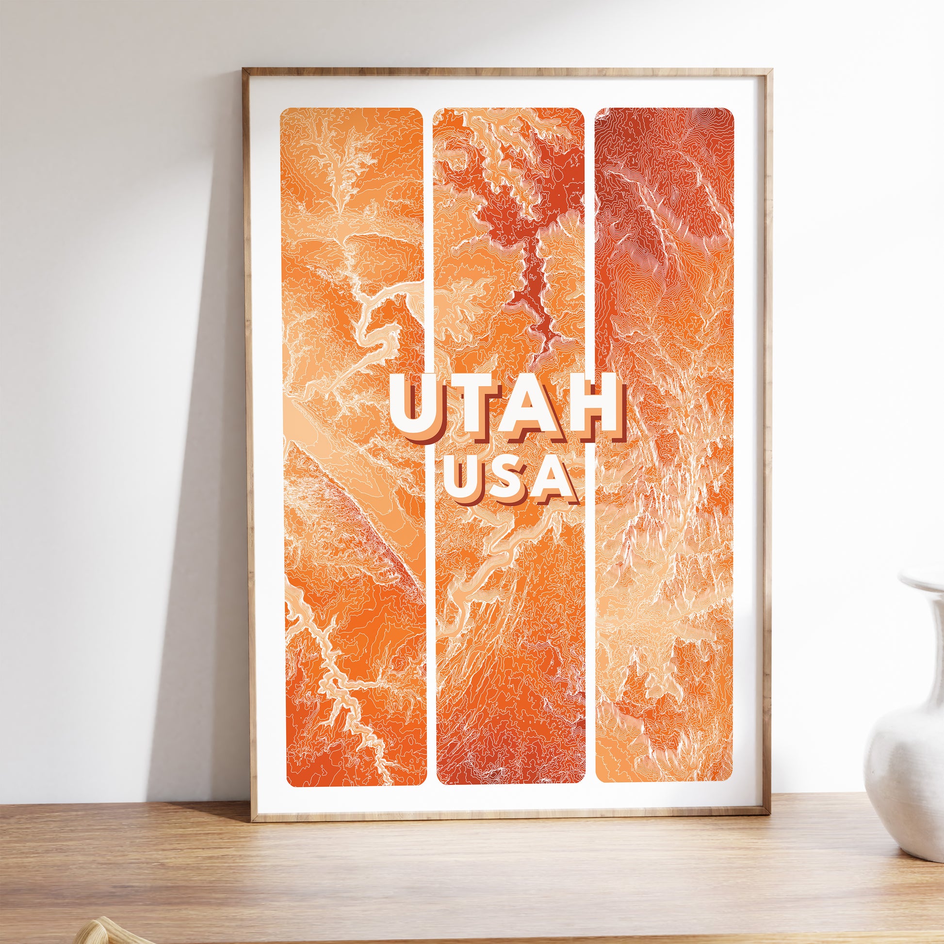 Utah Topographic Map Poster