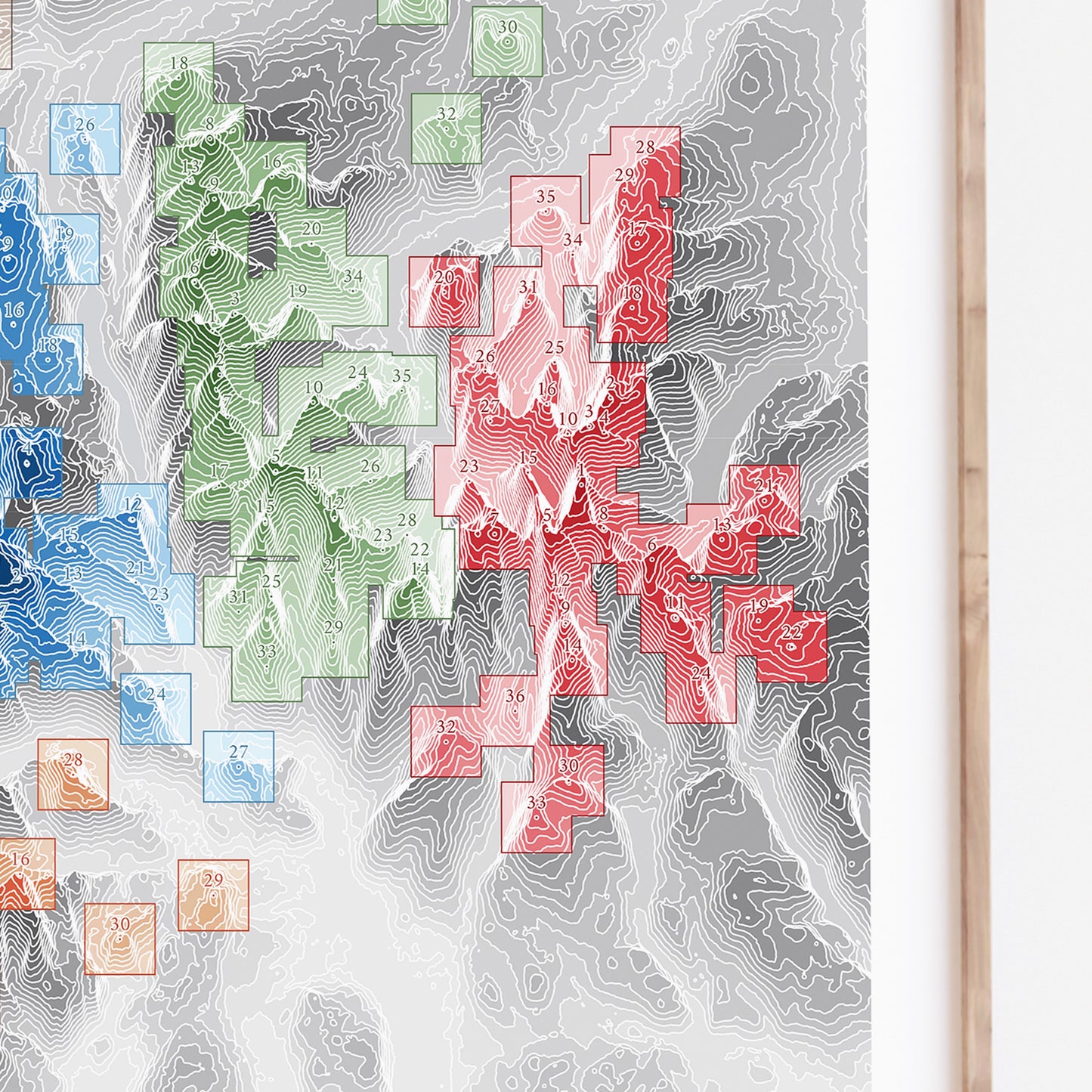 Wainwrights Poster Print Lakeland Fells Map