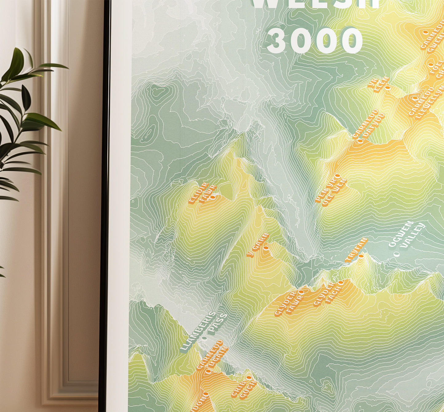 Welsh 3000 Print Snowdonia Topographic Map