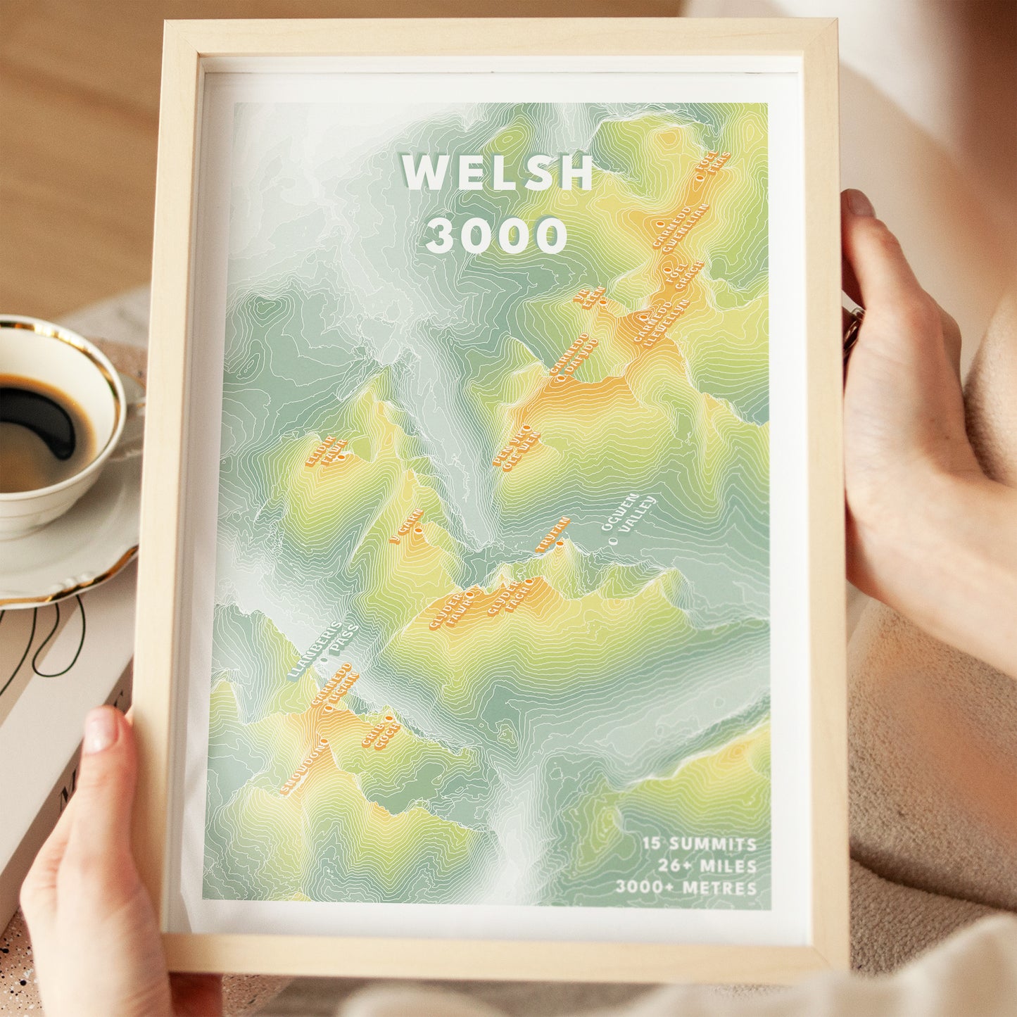 Welsh 3000 Print Snowdonia Topographic Map