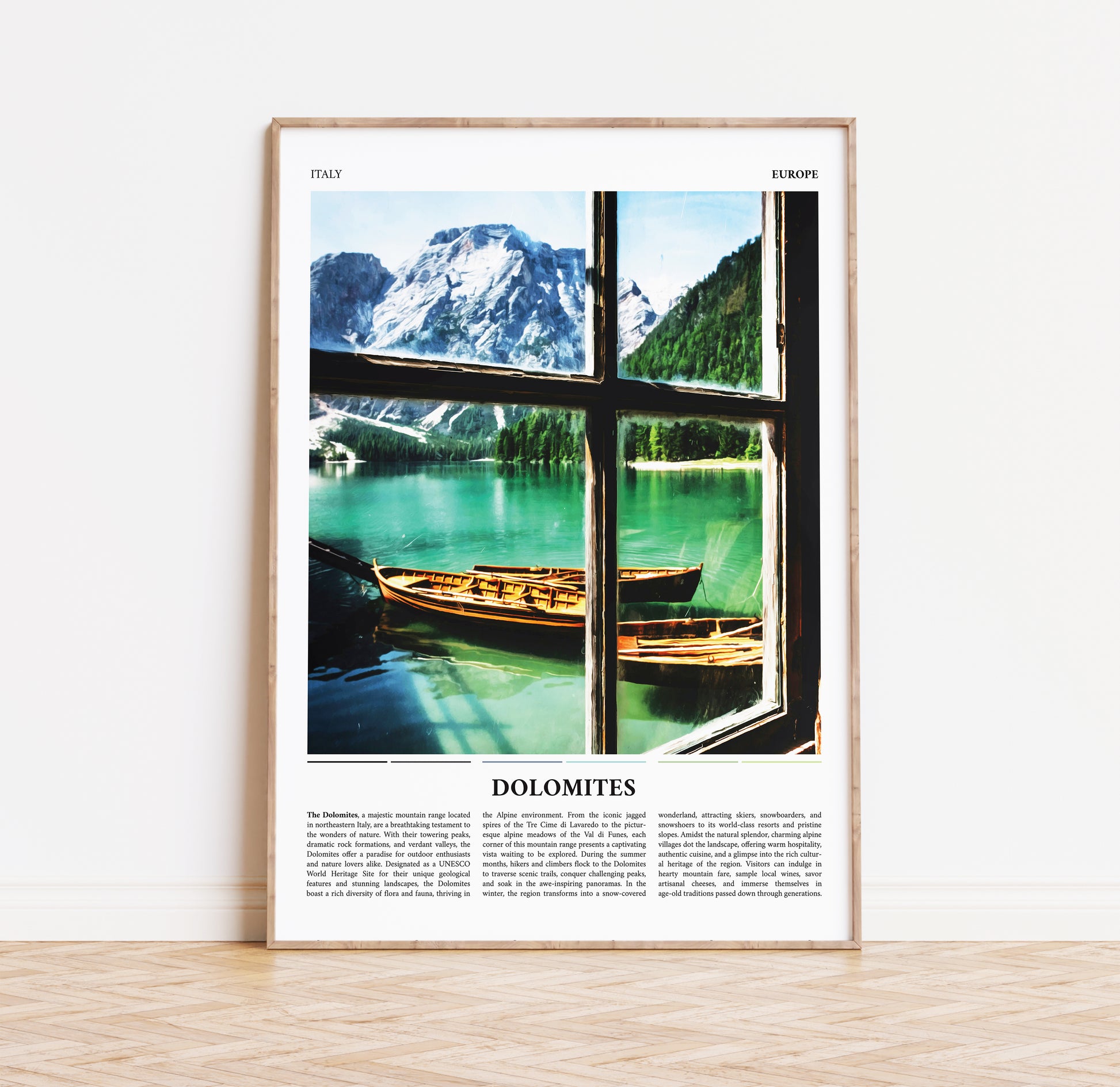 Italy Painting Style Travel Poster Print