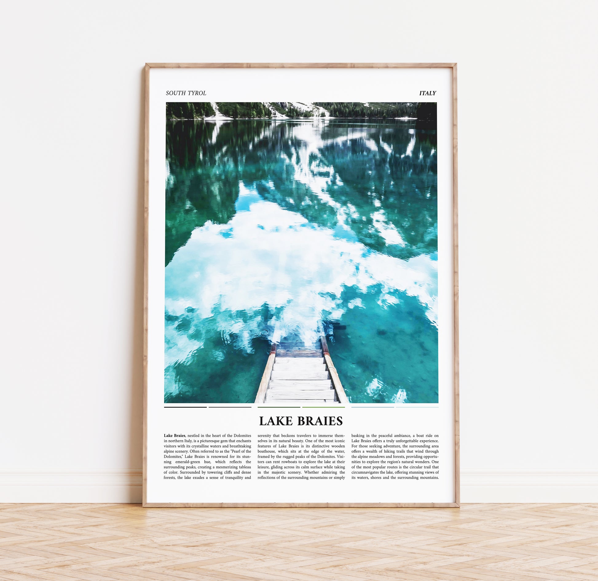 Dolomites Italy Painting Style Travel Poster