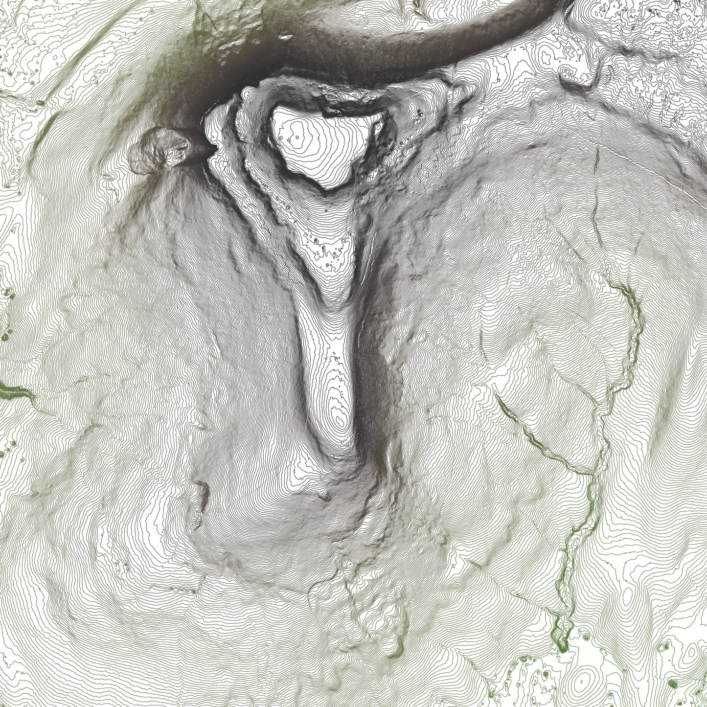 Ingleborough Map Print Yorkshire 3 Peaks Poster