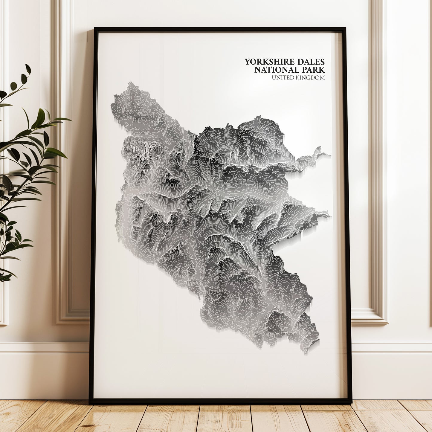 Yorkshire Dales Print National Park Topographic Map