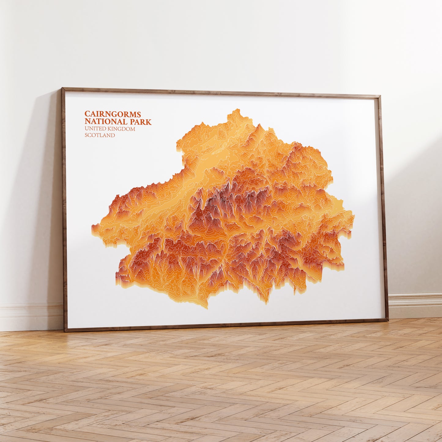 Cairngorms National Park Print Scotland Topographic Map